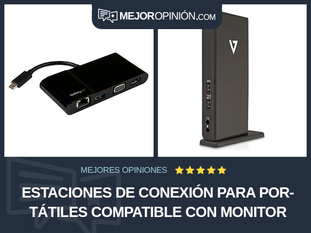 Estaciones de conexión para portátiles Compatible con monitor doble VGA