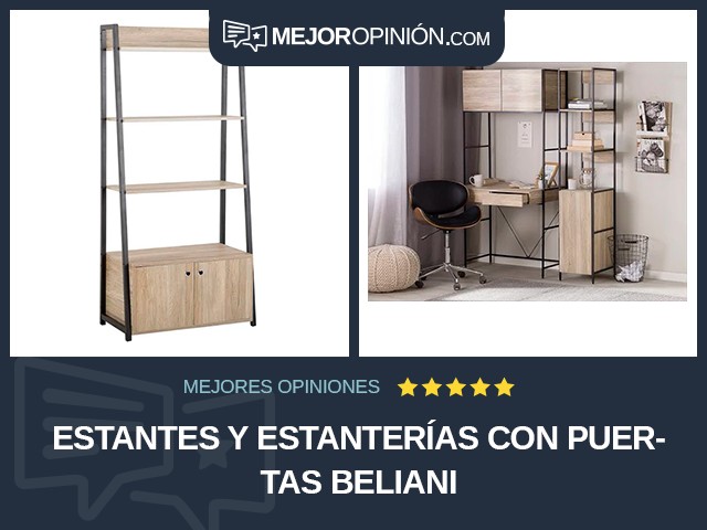 Estantes y estanterías Con puertas Beliani