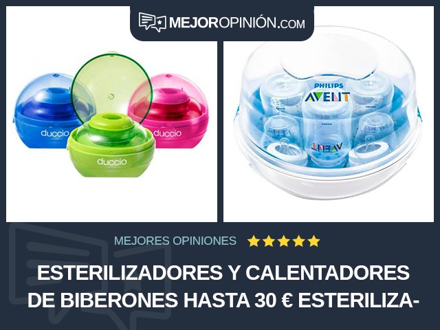 Esterilizadores y calentadores de biberones Hasta 30 € Esterilizador