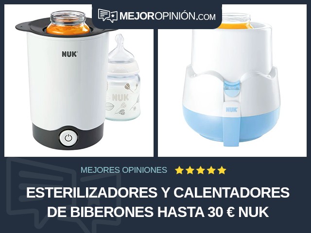 Esterilizadores y calentadores de biberones Hasta 30 € NUK