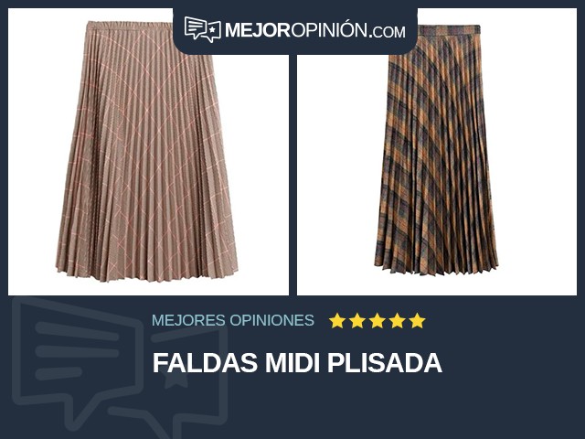 Faldas Midi Plisada