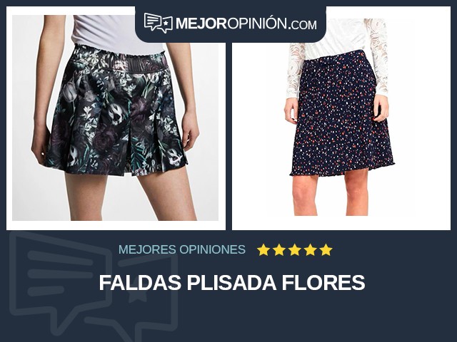 Faldas Plisada Flores