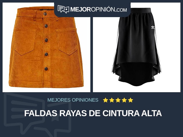 Faldas Rayas De cintura alta