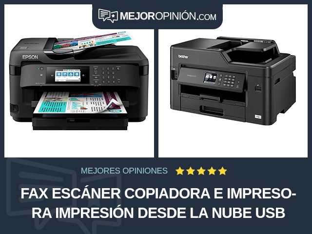 Fax escáner copiadora e impresora Impresión desde la nube USB