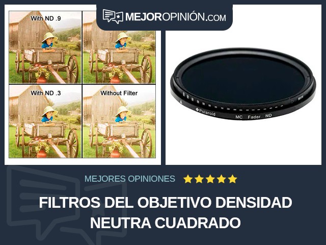 Filtros del objetivo Densidad neutra Cuadrado