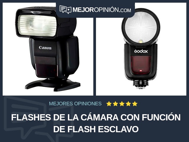 Flashes de la cámara Con función de flash esclavo