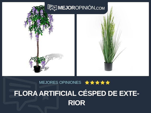 Flora artificial Césped De exterior