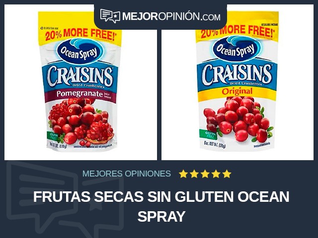 Frutas secas Sin gluten Ocean Spray