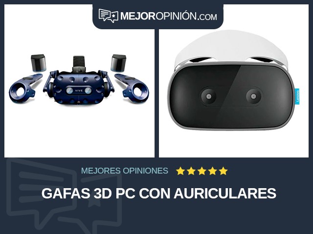 Gafas 3D PC Con auriculares