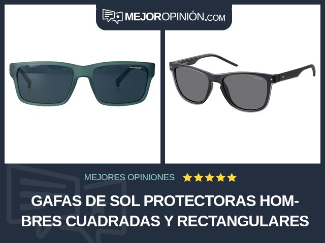 Gafas de sol protectoras Hombres Cuadradas y rectangulares