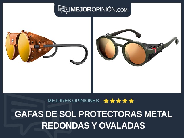 Gafas de sol protectoras Metal Redondas y ovaladas