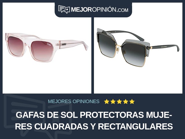 Gafas de sol protectoras Mujeres Cuadradas y rectangulares