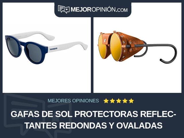 Gafas de sol protectoras Reflectantes Redondas y ovaladas