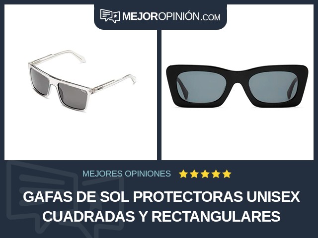 Gafas de sol protectoras Unisex Cuadradas y rectangulares