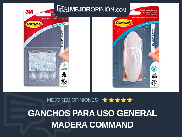 Ganchos para uso general Madera Command