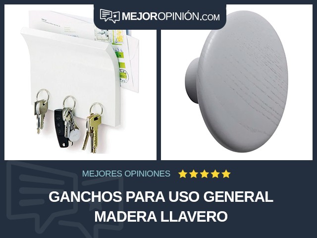 Ganchos para uso general Madera Llavero