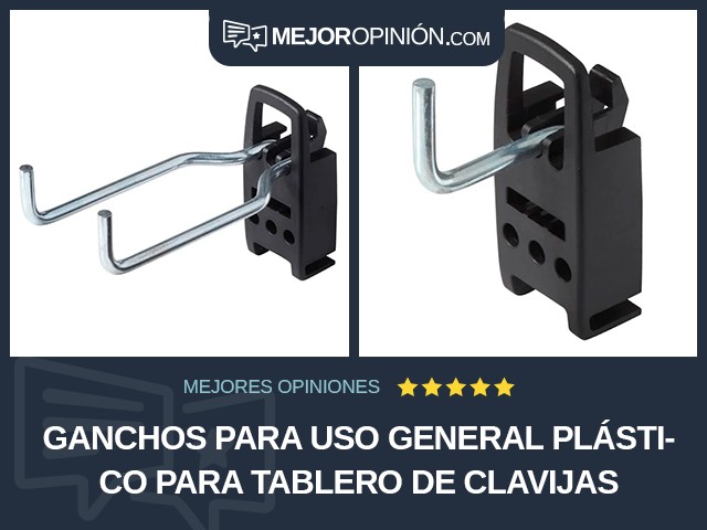 Ganchos para uso general Plástico Para tablero de clavijas