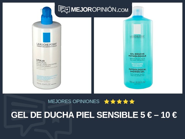 Gel de ducha Piel sensible 5 € – 10 €