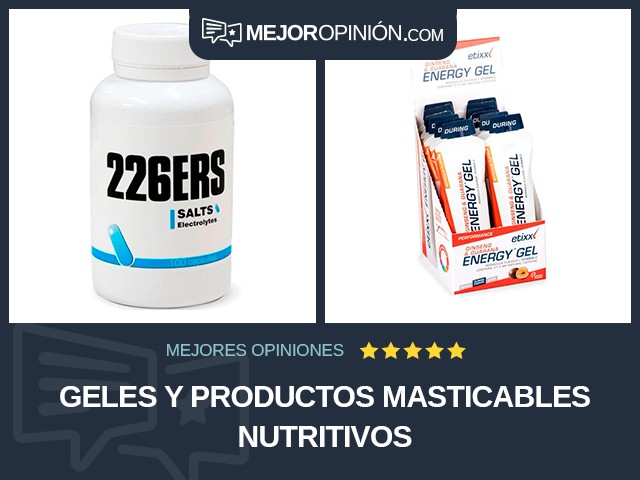 Geles y productos masticables nutritivos