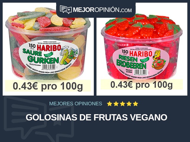 Golosinas de frutas Vegano