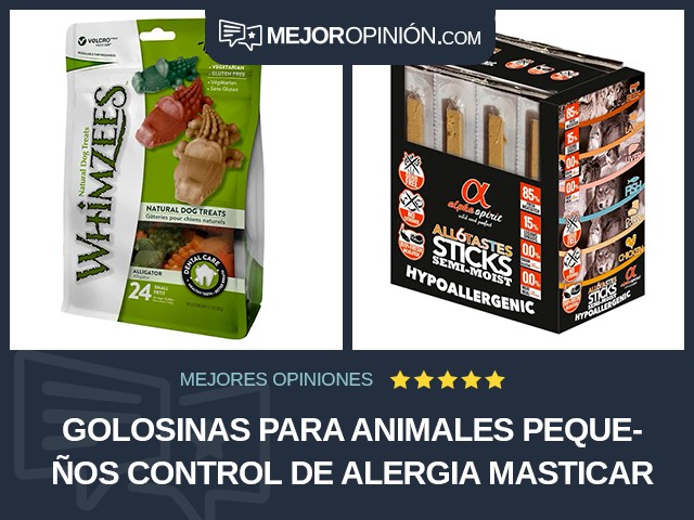 Golosinas para animales pequeños Control de alergia Masticar