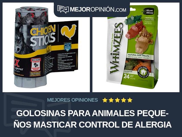 Golosinas para animales pequeños Masticar Control de alergia