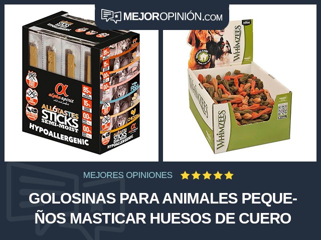 Golosinas para animales pequeños Masticar Huesos de cuero