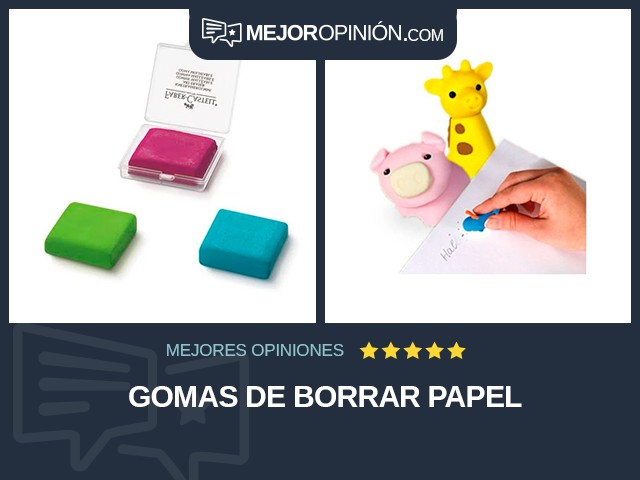 Gomas de borrar Papel