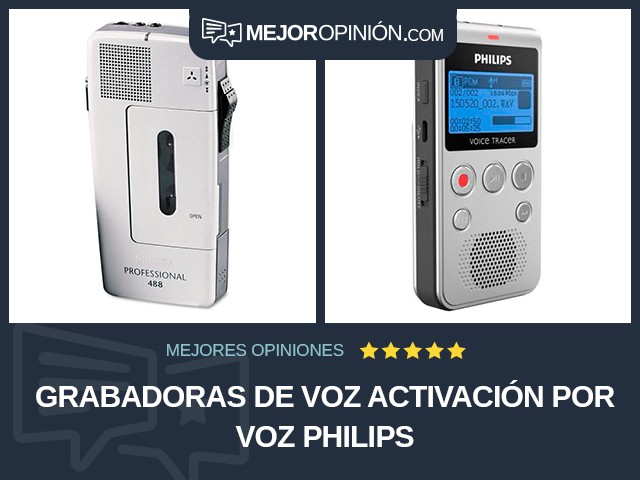 Grabadoras de voz Activación por voz Philips