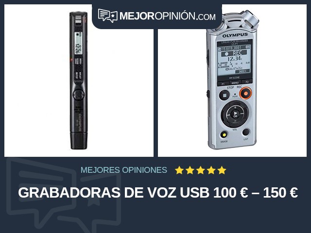 Grabadoras de voz USB 100 € – 150 €