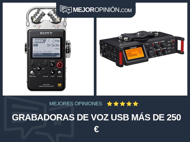 Grabadoras de voz USB Más de 250 €