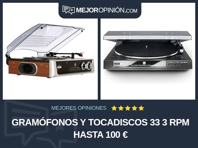 Gramófonos y tocadiscos 33 3 RPM Hasta 100 €