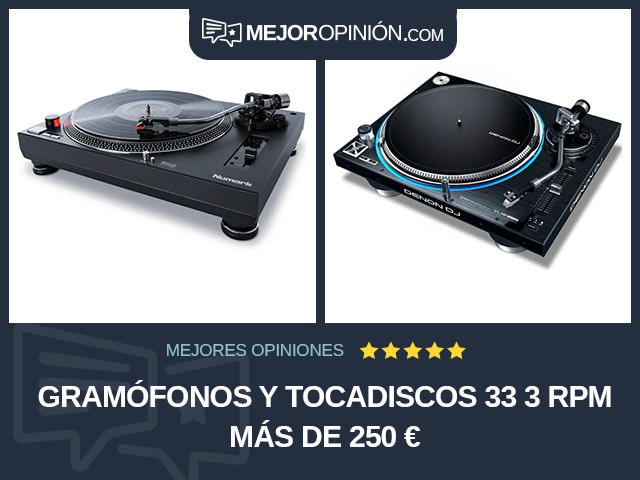 Gramófonos y tocadiscos 33 3 RPM Más de 250 €