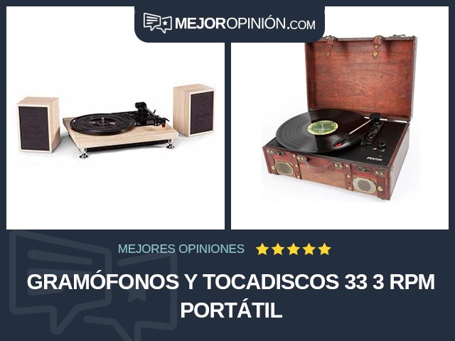 Gramófonos y tocadiscos 33 3 RPM Portátil