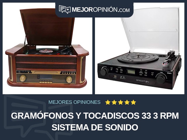 Gramófonos y tocadiscos 33 3 RPM Sistema de sonido