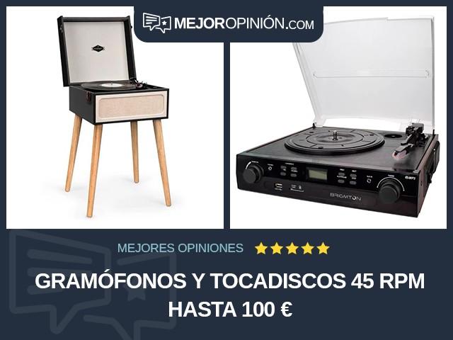 Gramófonos y tocadiscos 45 RPM Hasta 100 €