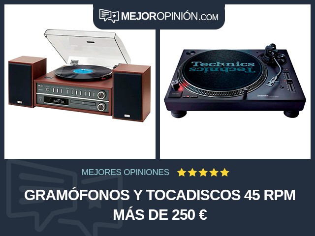 Gramófonos y tocadiscos 45 RPM Más de 250 €