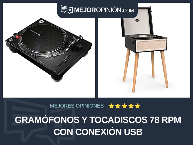 Gramófonos y tocadiscos 78 RPM Con conexión USB