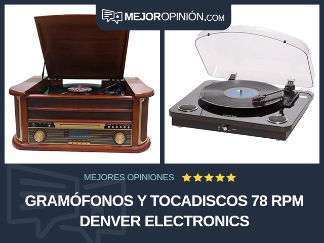 Gramófonos y tocadiscos 78 RPM Denver Electronics