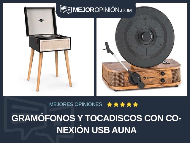 Gramófonos y tocadiscos Con conexión USB Auna