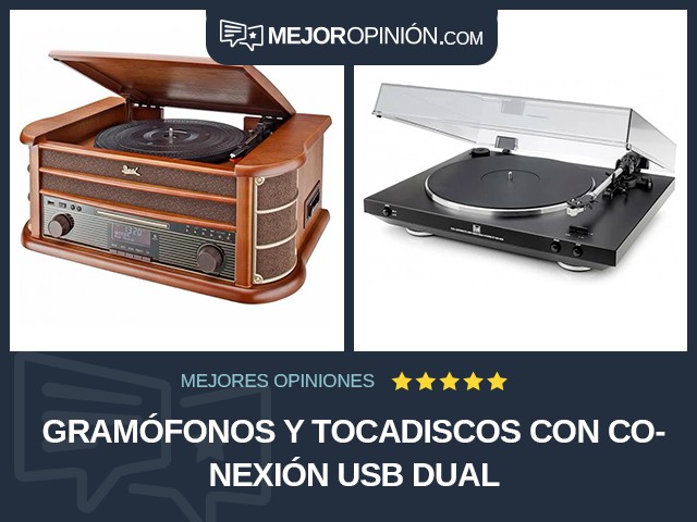 Gramófonos y tocadiscos Con conexión USB Dual