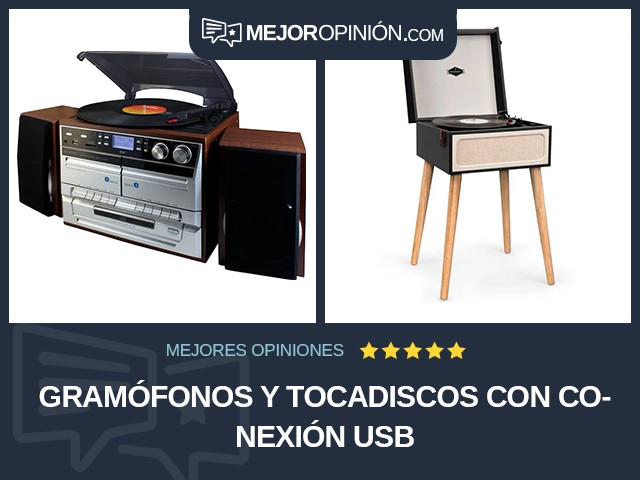 Gramófonos y tocadiscos Con conexión USB