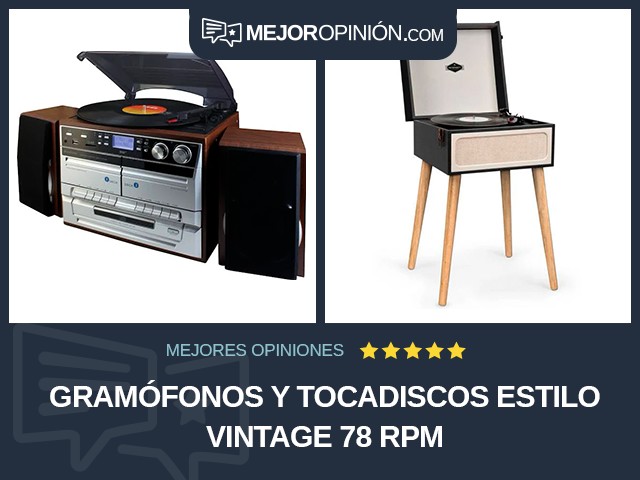 Gramófonos y tocadiscos Estilo vintage 78 RPM