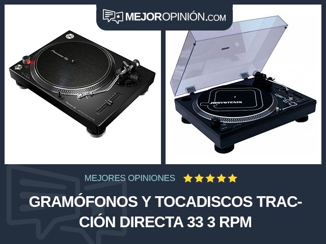 Gramófonos y tocadiscos Tracción directa 33 3 RPM