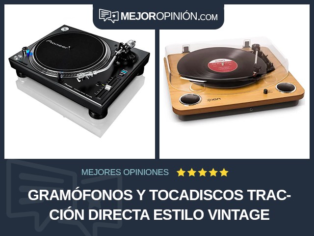 Gramófonos y tocadiscos Tracción directa Estilo vintage
