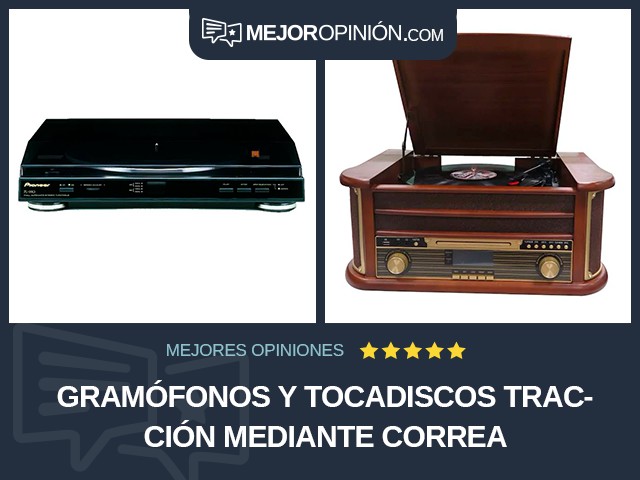 Gramófonos y tocadiscos Tracción mediante correa