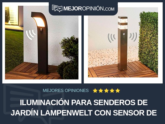 Iluminación para senderos de jardín Lampenwelt Con sensor de movimiento