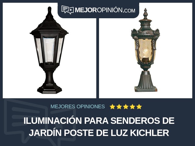 Iluminación para senderos de jardín Poste de luz Kichler