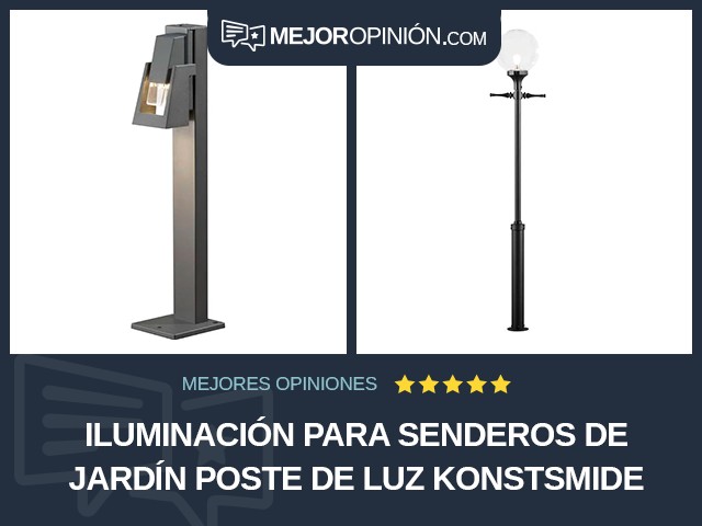 Iluminación para senderos de jardín Poste de luz Konstsmide