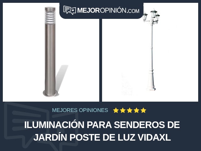 Iluminación para senderos de jardín Poste de luz vidaXL